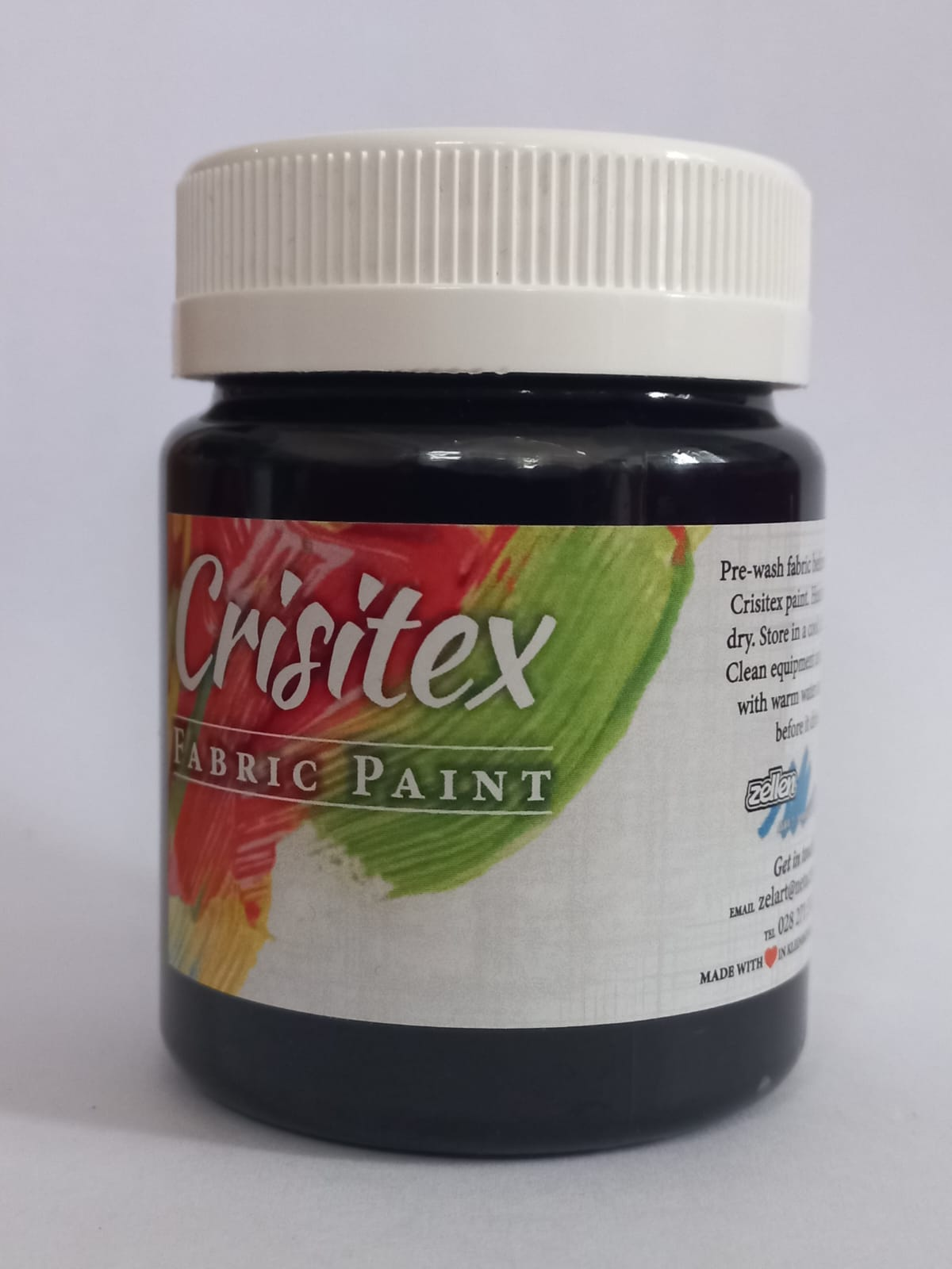 Crisitex Fabric Paint Burnt Charcoal