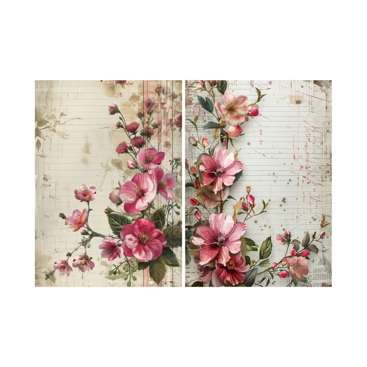 Decoupage Paper-Blossom Boutique A4 size 2 Sheets
