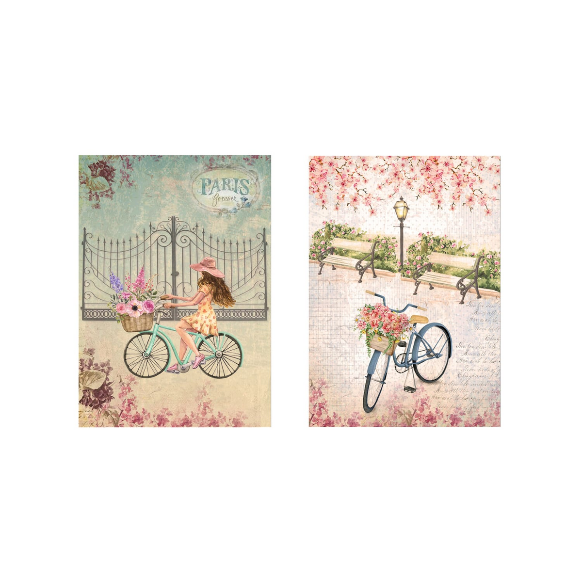 Decoupage Paper-On The Move A4 Size 2 Sheets