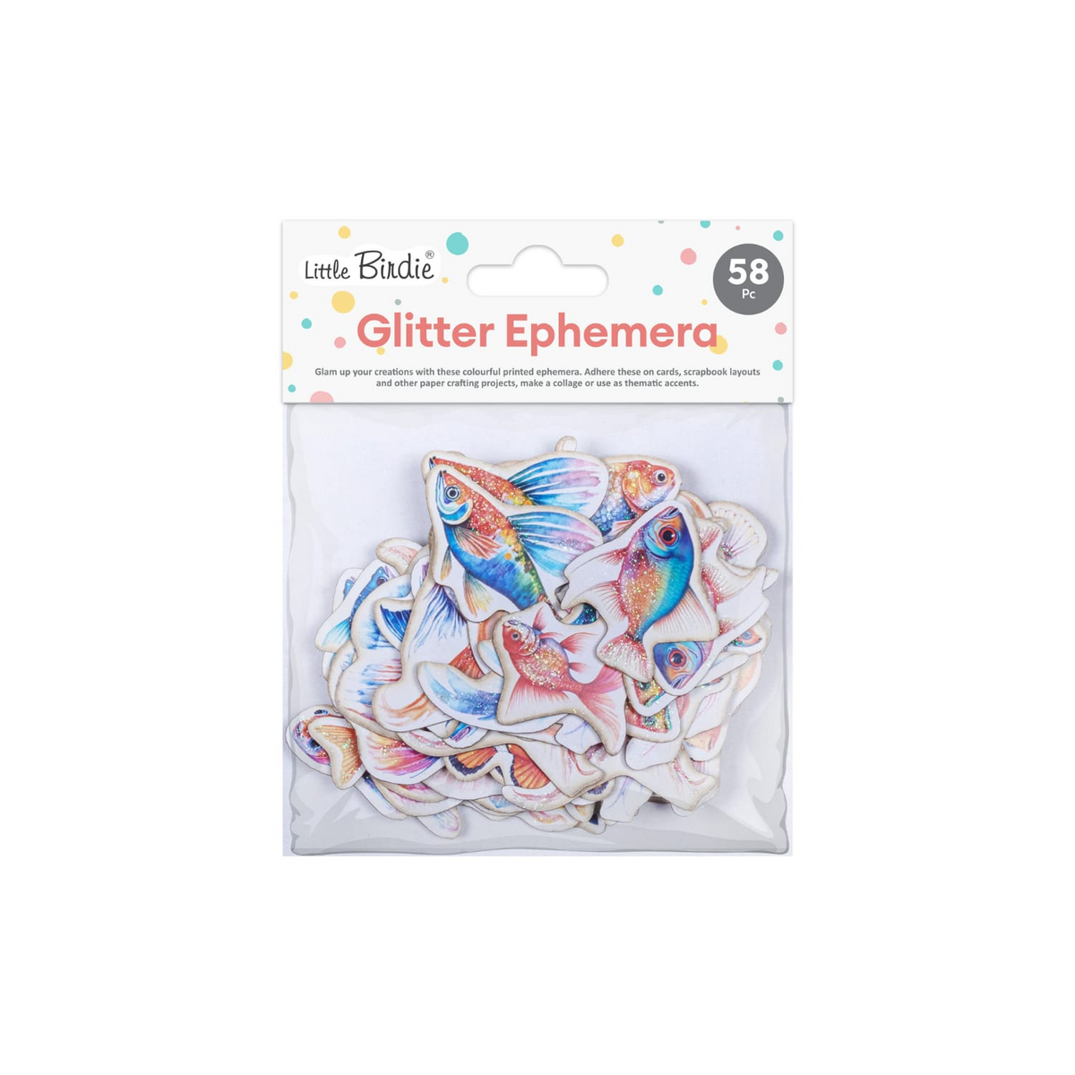 Glitter Ephemera Fab Fish