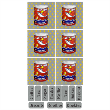 Mini Tear Resistant Deco Print RSA Brands (+/-10cm)
