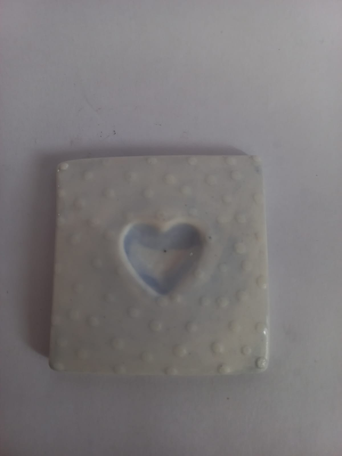 Mosaic Insert White Heart 50x50