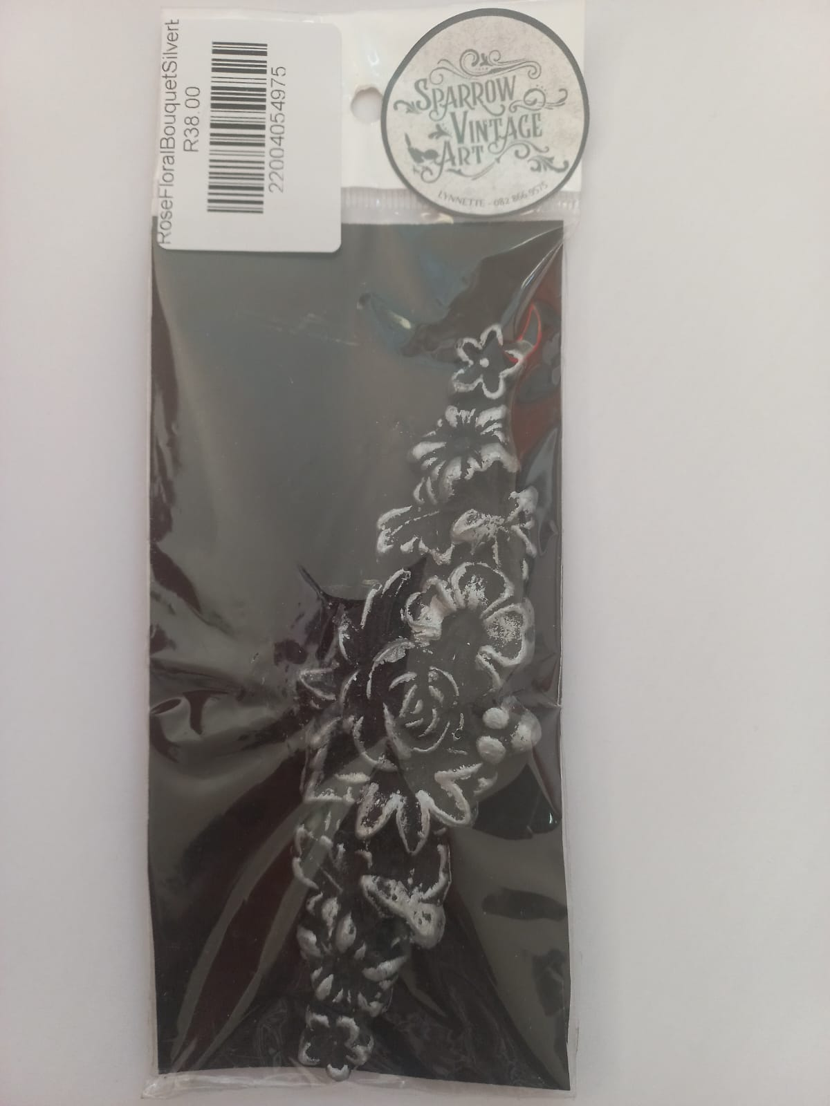 Resin Rose Floral Bouquet Silver