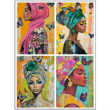 Tear Resistant Deco Print A6 Colourful Whimsy