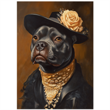 Tear Resistant Deco Print Music Star Staffordshire Bullterrier