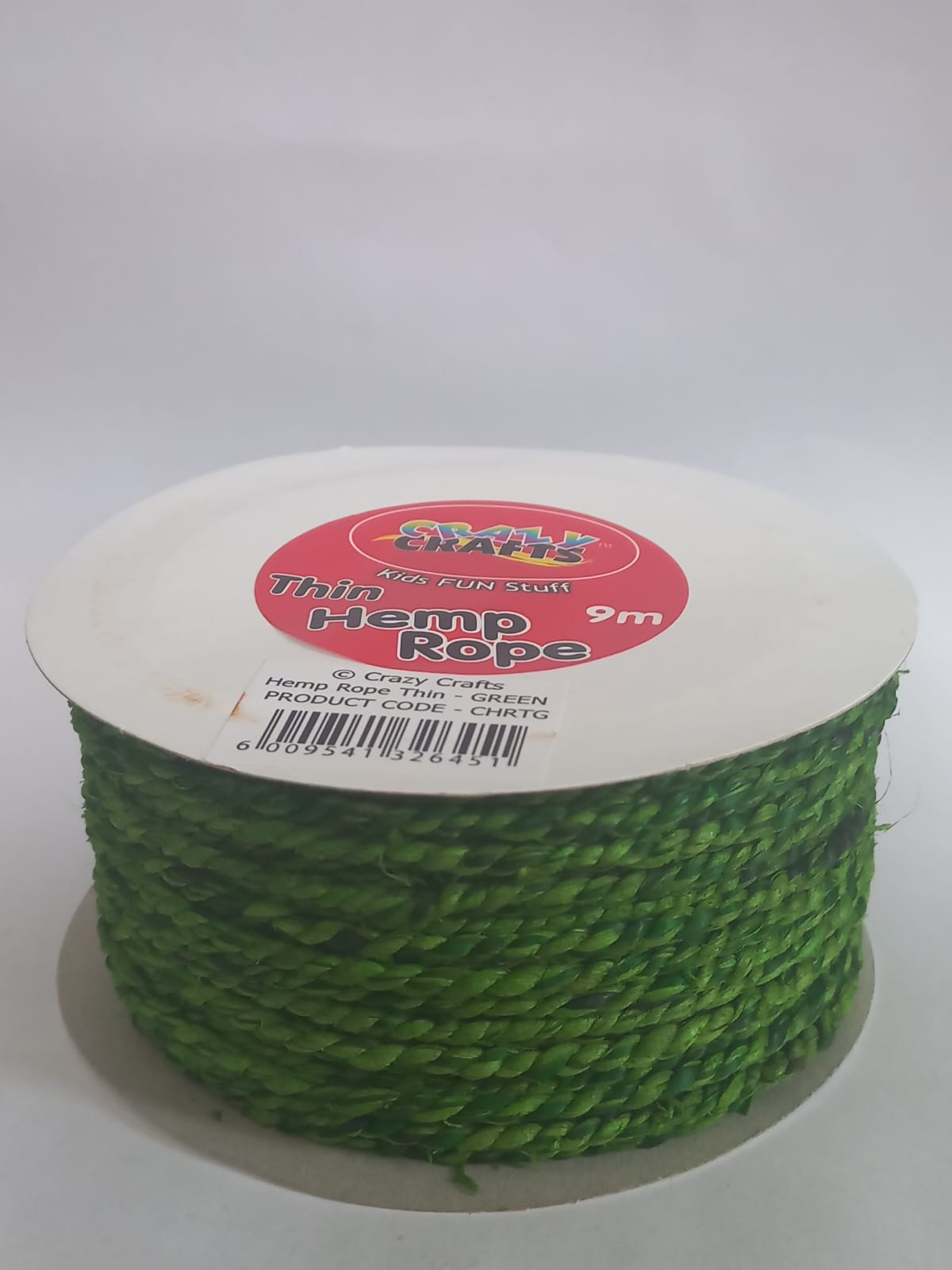Thin Hemp Rope Green 9m
