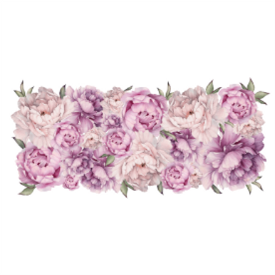Vinyl Transfer Border Lavender Blooms