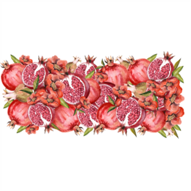 Vinyl Transfer Border Pomegranates