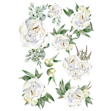 Vinyl Transfer White Bloom