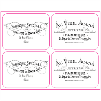 Clear Bottle Sticker Sheet A4