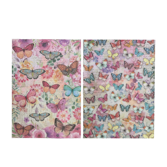 Decoupage Paper-Butterfly Flight A4 size 2 Sheets