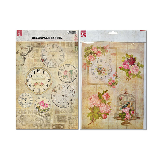 Decoupage Paper-Timeless Beauty A4 size 2 sheets