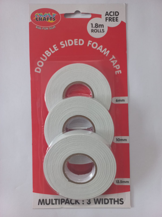 Double Sided Foam Tape 3 Widths