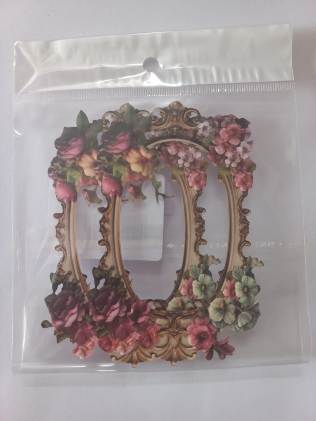 Embossed flower design frame stickers