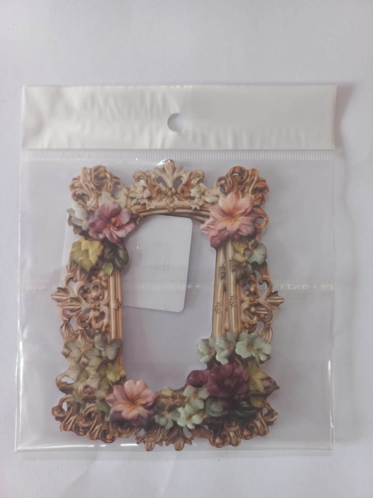 Embossed flower design frame stickers