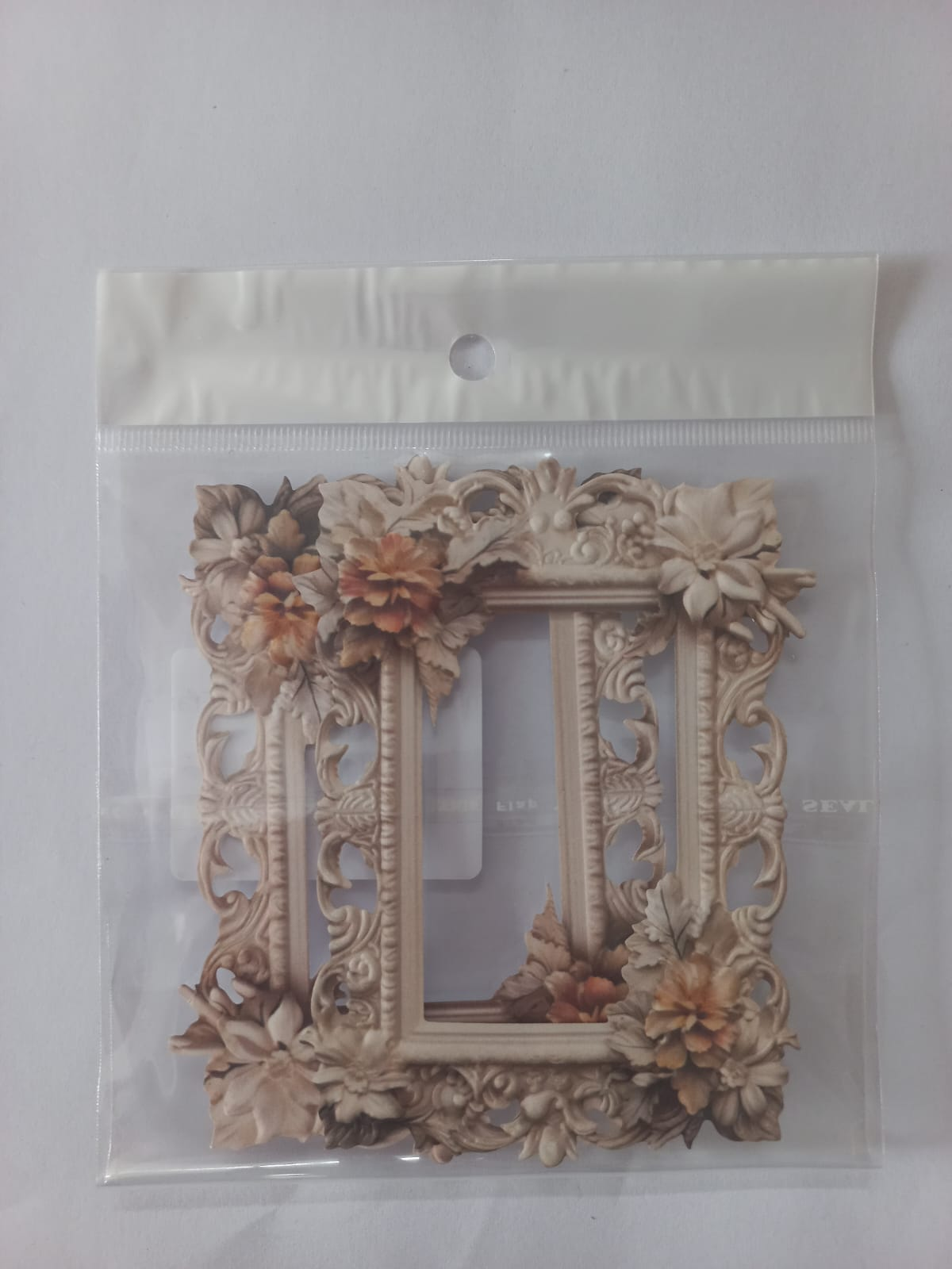 Embossed flower design frame stickers