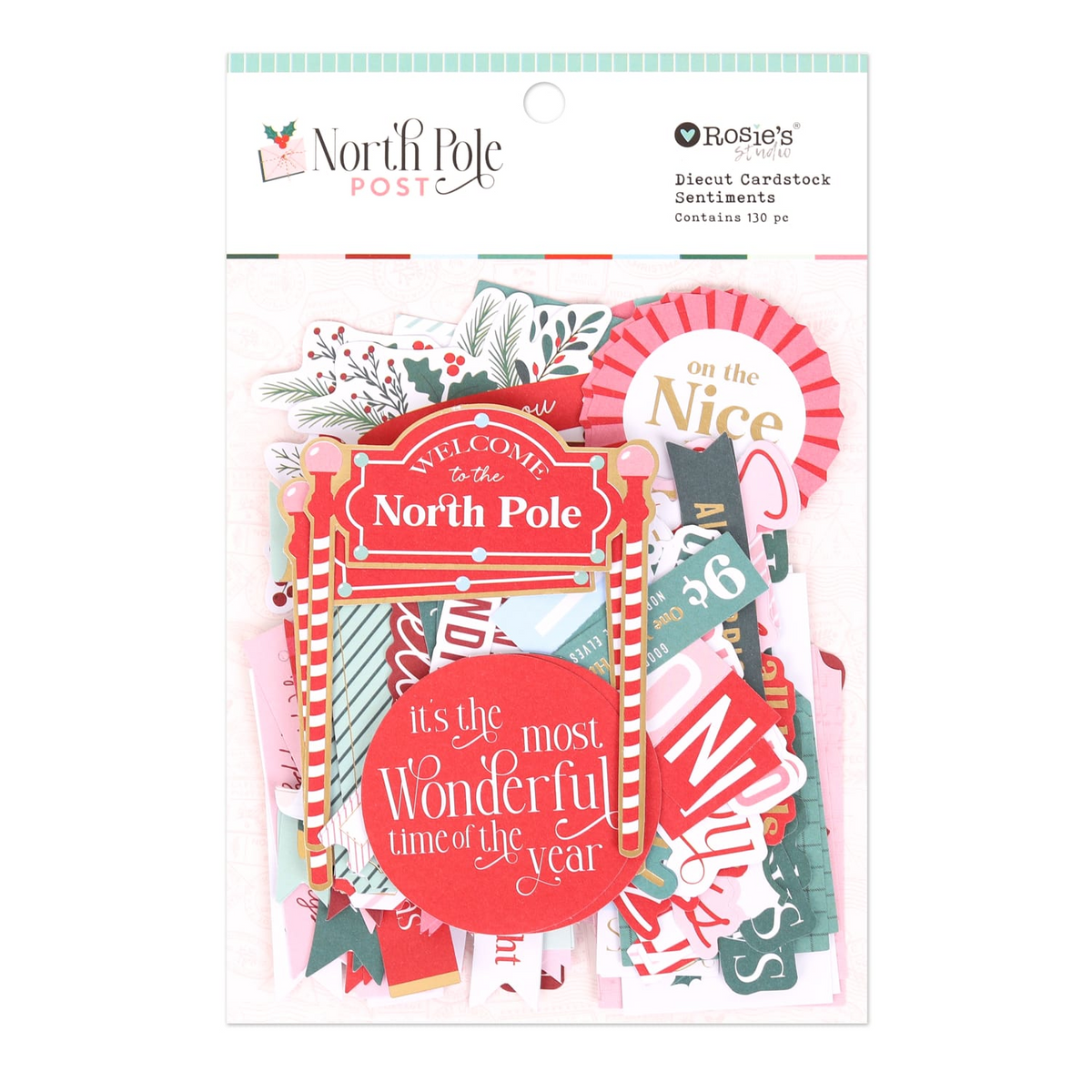 Ephem-Diecut Cardstock Sentiments North Pole Post