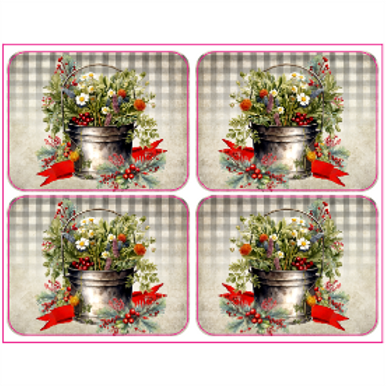 Festive Bottle Sticker Sheet A4