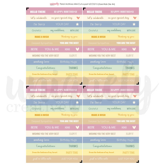 Floral Archives Mini Cut a Parts