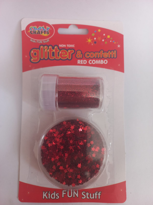 Glitter & Confetti Red Combo