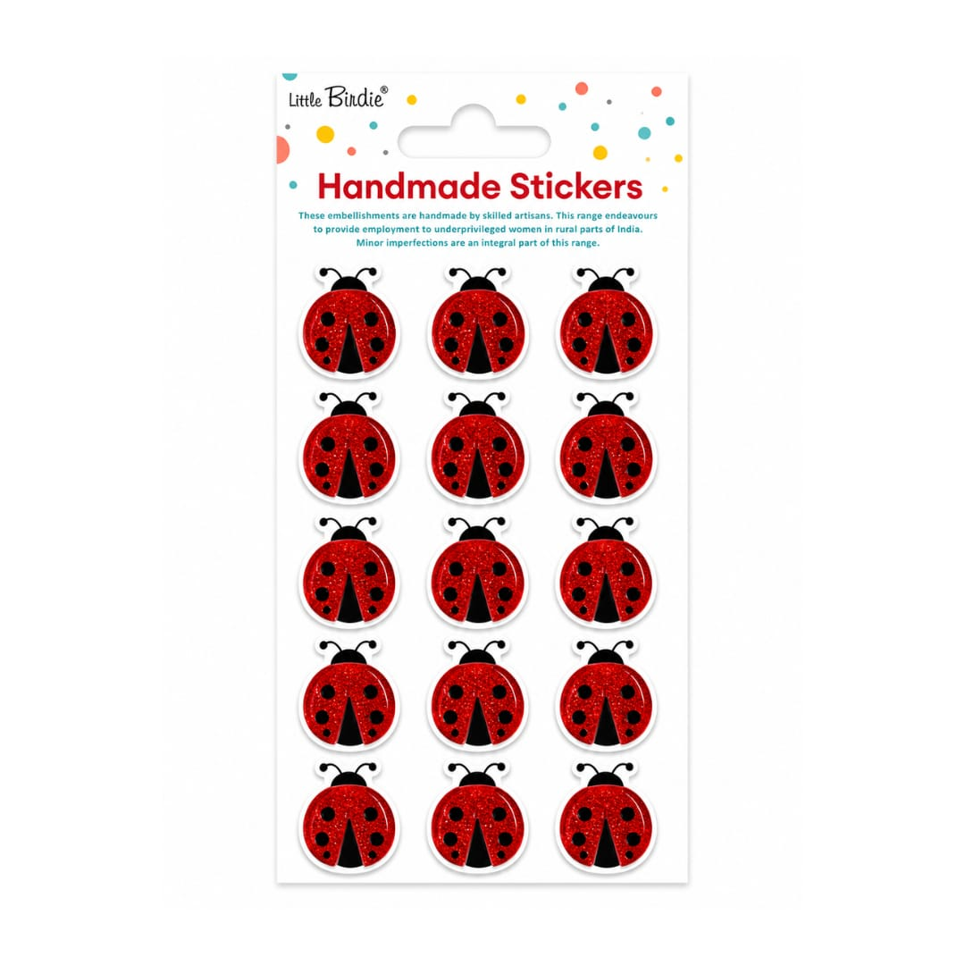 Handmade Stickers Ladybugs