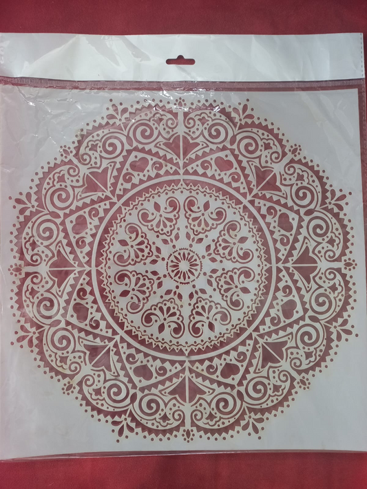 Mandala Round Stencil 30x30