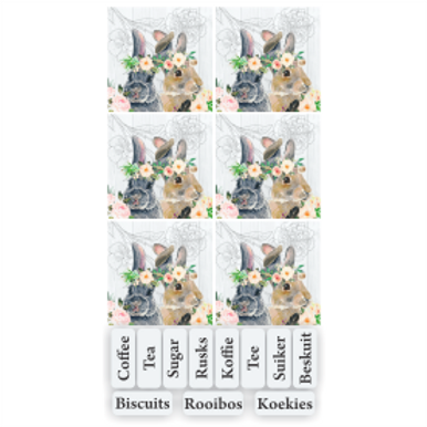Mini Tear Resistant Deco Print Bunnies (+/-10cm)
