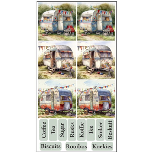 Mini Tear Resistant Deco Print Caravan (+/-10cm)