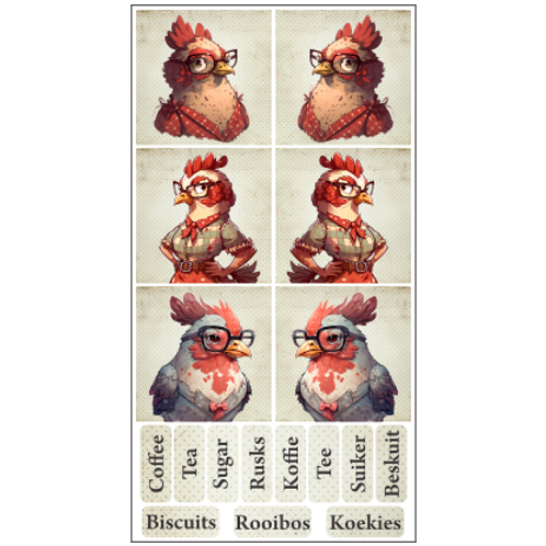 Mini Tear Resistant Deco Print Cute Chicks (+/-10cm)