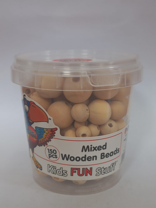 Mixed Wooden Beads 150pcs