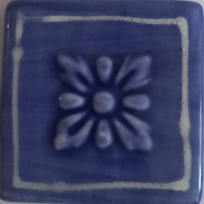 Mosaic Insert Blue Flower 50x50