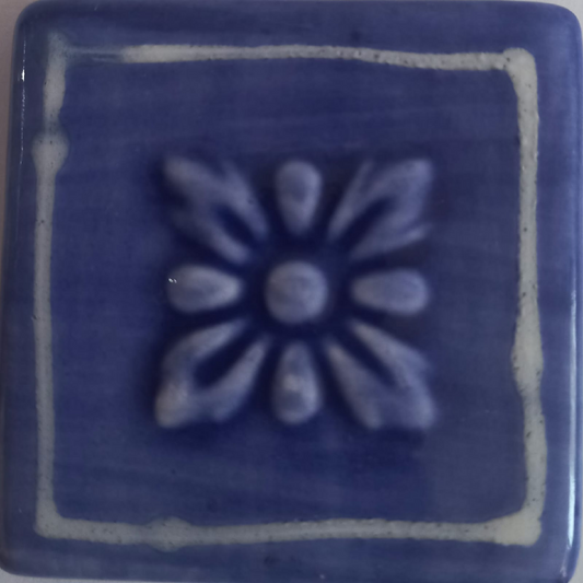 Mosaic Insert Blue Flower 50x50