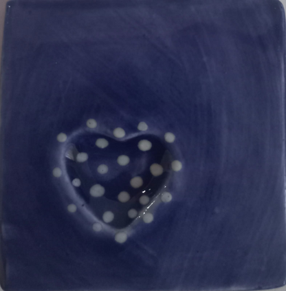 Mosaic Insert Blue Heart 50x50