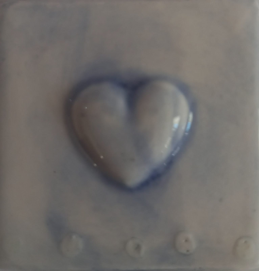Mosaic Insert Light Blue Heart 50x50
