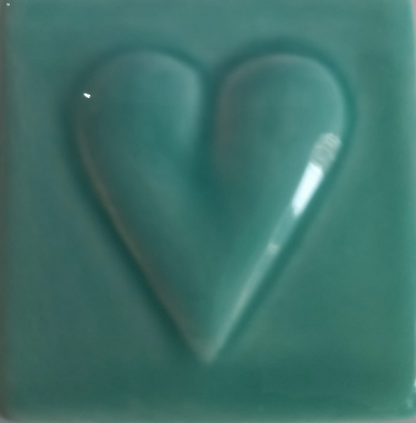 Mosaic Insert Turquoise Heart 50x50