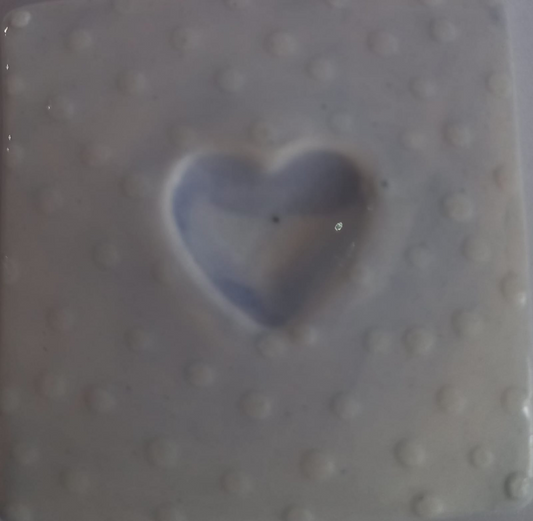 Mosaic Insert White Heart 50x50