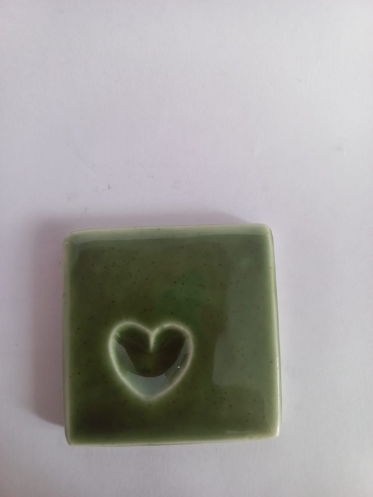 Mosaic Insert Olive Heart 50x50