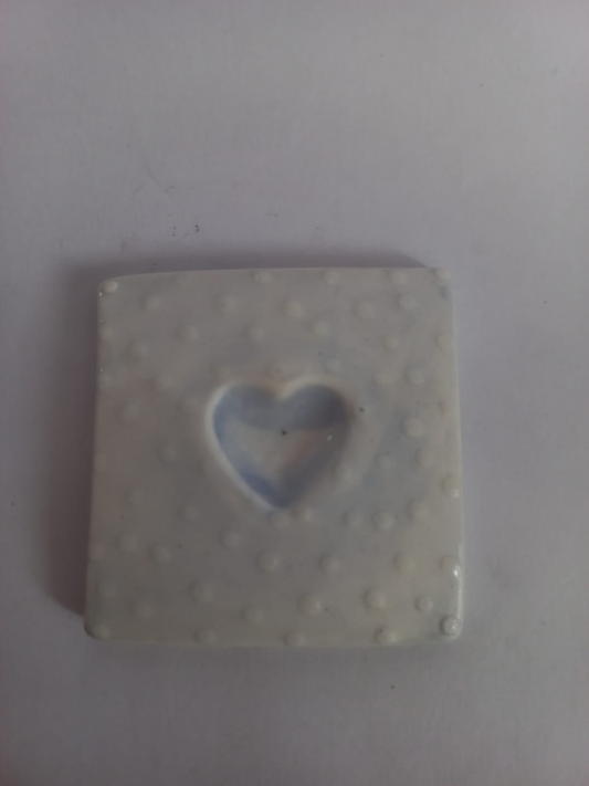 Mosaic Insert White Heart 50x50