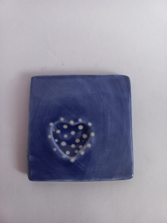 Mosaic Insert Blue Heart 50x50
