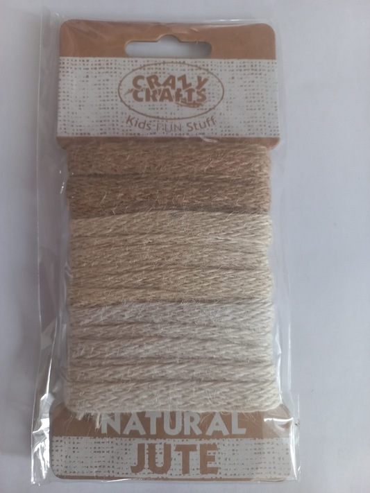 Natural, Ivory, White Woven Jute 10mm