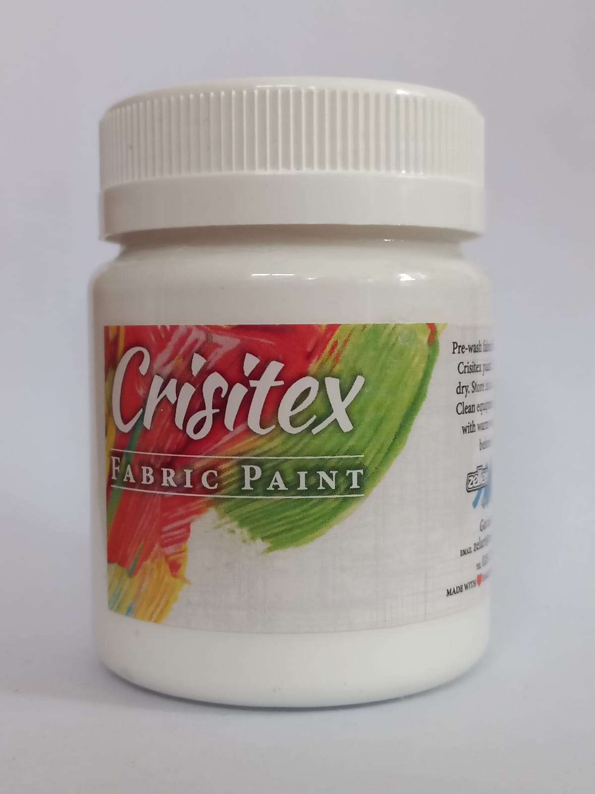 Crisitex Fabric Paint Opaque Soft White