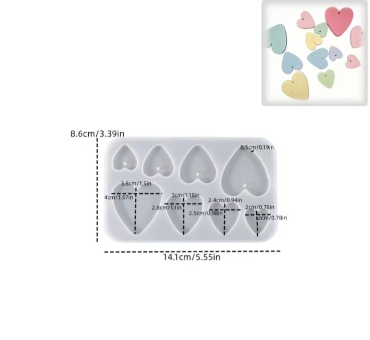 Plaster Silicone Mold Heart Shape
