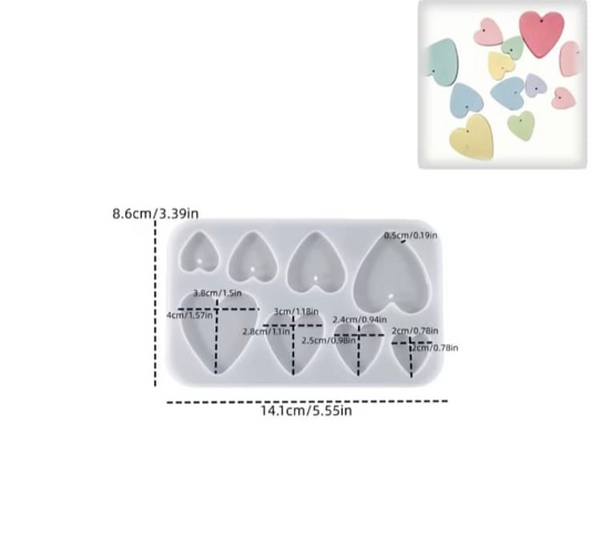 Plaster Silicone Mold Heart Shape