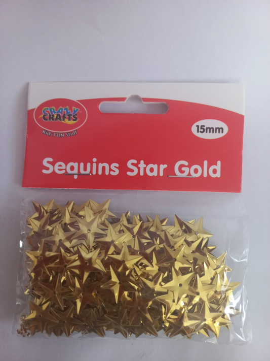 Sequins Star Gold 15mm