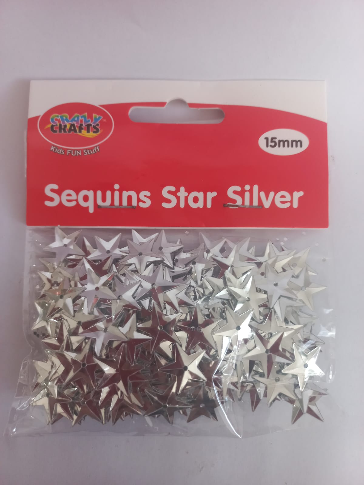 Sequins Star Silver 15mm