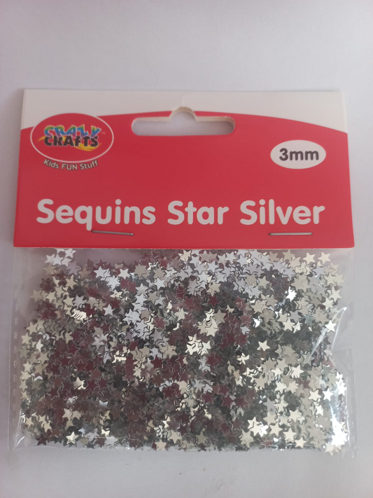 Sequins Star Silver 3mm