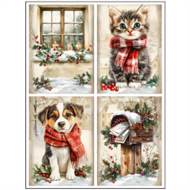 Tear Resistant Deco Print A6 Country Cozy Christmas