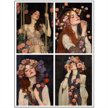 Tear Resistant Deco Print A6 Klimt Floral