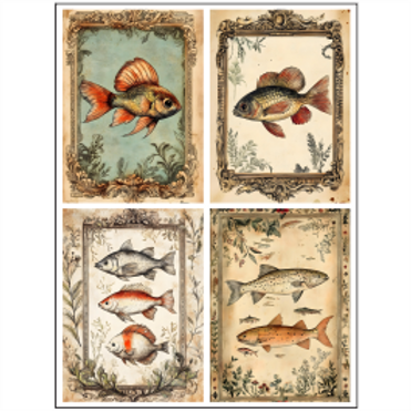 Tear Resistant Deco Print A6 River Fish