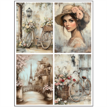 Tear Resistant Deco Print A6 Vintage Lady Journal